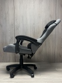 Fotel obrotowy gamingowy EVO FABRIC FULL GREY BLACK XL