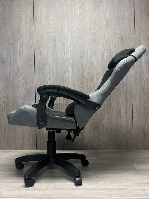 Fotel obrotowy gamingowy EVO FABRIC FULL GREY BLACK XL