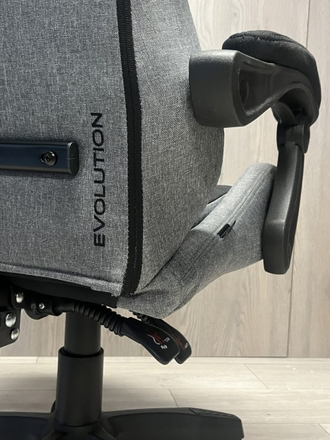 Fotel obrotowy gamingowy EVO FABRIC FULL GREY BLACK XL