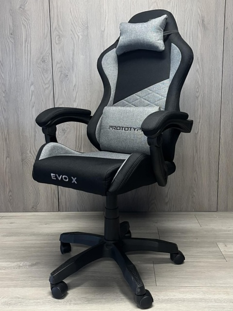 Fotel obrotowy gamingowy EVO FABRIC GREY XL