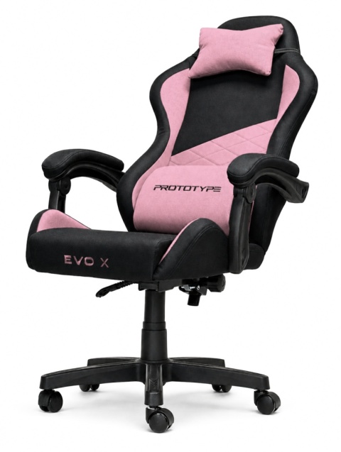 Fotel obrotowy gamingowy EVO FABRIC PINK XL