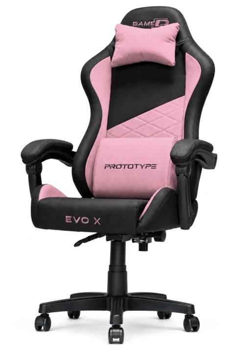 Fotel obrotowy gamingowy EVO FABRIC PINK XL