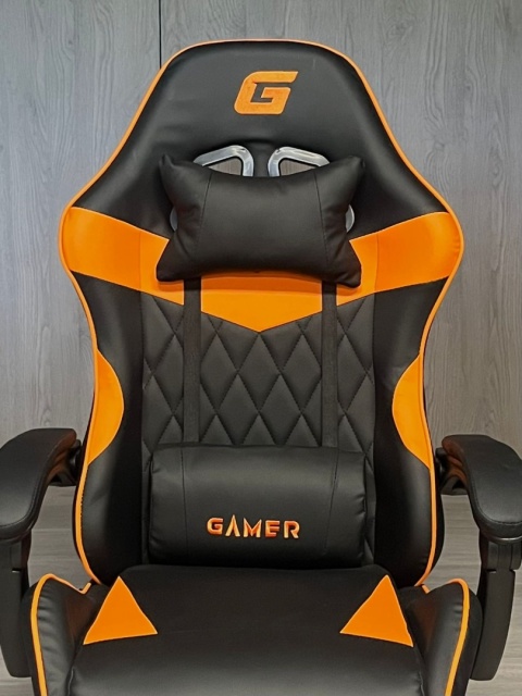 Fotel obrotowy gamingowy EVO PU ORANGE XL