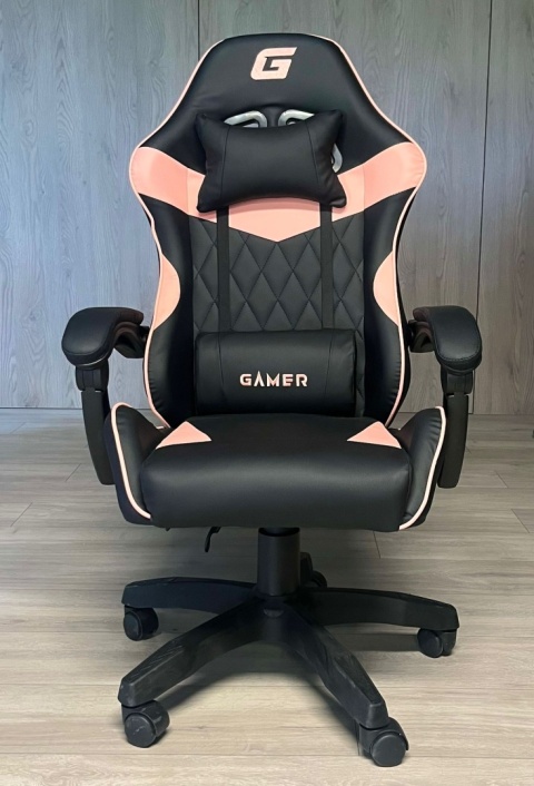Fotel obrotowy gamingowy EVO PU PINK XL