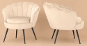 Krzesło Fotel Muszla Lugano DONNA VELVET BEIGE II gatunek