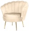 Krzesło Fotel Muszla Lugano DONNA VELVET BEIGE II gatunek