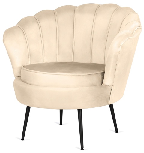Krzesło Fotel Muszla Lugano DONNA VELVET BEIGE II gatunek