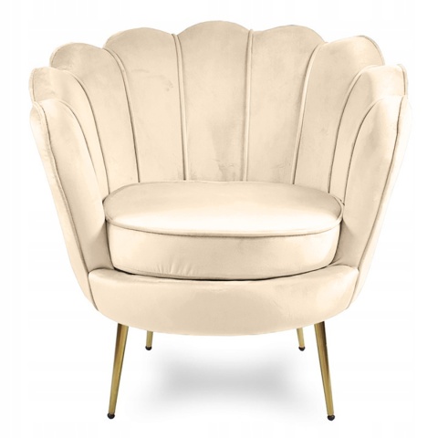 Krzesło Fotel Muszla Lugano DONNA VELVET BEIGE II gatunek
