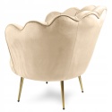 Krzesło Fotel Muszla Lugano DONNA VELVET BEIGE II gatunek