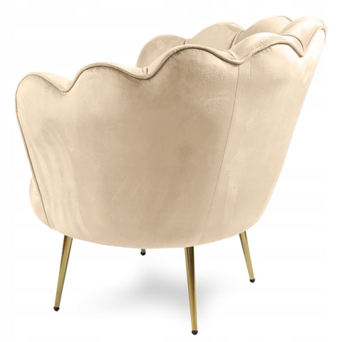 Krzesło Fotel Muszla Lugano DONNA VELVET BEIGE II gatunek