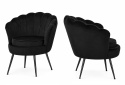 Krzesło Fotel Muszla Lugano DONNA VELVET BLACK