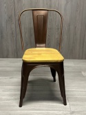 Krzesło metalowe loft CORSICA COPPER OAK TOLIX