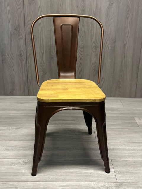 Krzesło metalowe loft CORSICA COPPER OAK TOLIX
