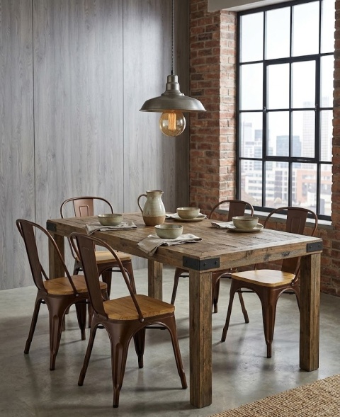 Krzesło metalowe loft CORSICA COPPER OAK TOLIX