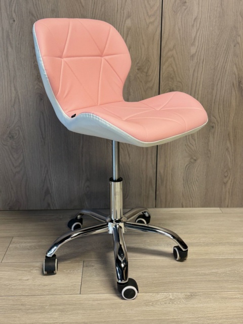 Krzesło obrotowe VASTO OFFICE PU PINK+WHITE II GATUNEK