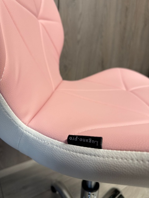 Krzesło obrotowe VASTO OFFICE PU PINK+WHITE II GATUNEK