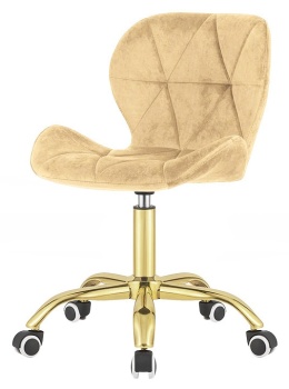 Krzesło obrotowe VASTO OFFICE VELVET BEIGE GOLD