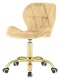 Krzesło obrotowe VASTO OFFICE VELVET BEIGE GOLD