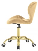 Krzesło obrotowe VASTO OFFICE VELVET BEIGE GOLD