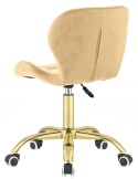 Krzesło obrotowe VASTO OFFICE VELVET BEIGE GOLD