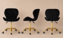 Krzesło obrotowe VASTO OFFICE VELVET BLACK GOLD