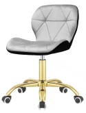 Krzesło obrotowe VASTO OFFICE VELVET BLACK + GREY GOLD