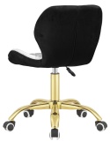 Krzesło obrotowe VASTO OFFICE VELVET BLACK + GREY GOLD