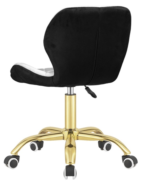 Krzesło obrotowe VASTO OFFICE VELVET BLACK + GREY GOLD