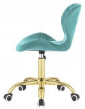 Krzesło obrotowe VASTO OFFICE VELVET LIGHT BLUE GOLD