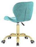 Krzesło obrotowe VASTO OFFICE VELVET LIGHT BLUE GOLD