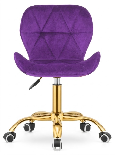 Krzesło obrotowe VASTO OFFICE VELVET PURPLE GOLD