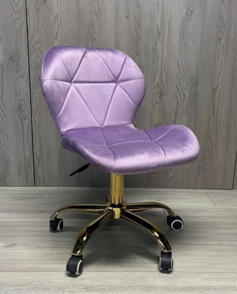 Krzesło obrotowe VASTO OFFICE VELVET VIOLET GOLD