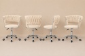 Krzesło obrotowe warkocz TRECCIA OFFICE BEIGE VELVET