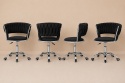 Krzesło obrotowe warkocz TRECCIA OFFICE BLACK VELVET