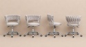 Krzesło obrotowe warkocz TRECCIA OFFICE GREY VELVET