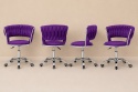 Krzesło obrotowe warkocz TRECCIA OFFICE PURPLE VELVET