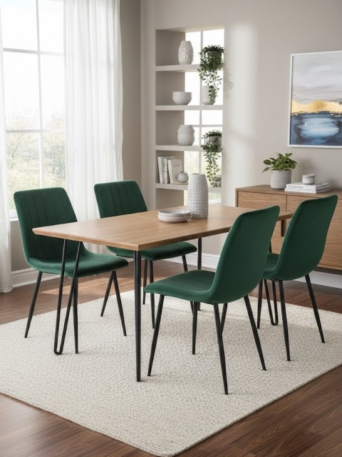 Krzesło tapicerowane AURORA VELVET GREEN OUTLET