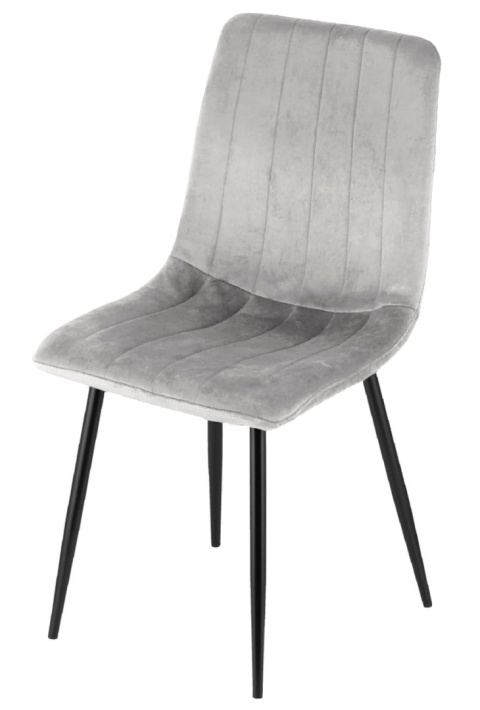 Krzesło tapicerowane AURORA VELVET LIGHT GREY II GATUNEK