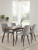 Krzesło tapicerowane AURORA VELVET LIGHT GREY II GATUNEK