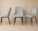 Krzesło tapicerowane GOTI LIGHT GREY VELVET
