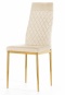 Krzesło tapicerowane VALVA CARO VELVET BEIGE GOLD
