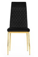 Krzesło tapicerowane VALVA CARO VELVET BLACK GOLD