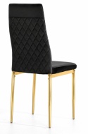 Krzesło tapicerowane zestaw 4x VALVA CARO VELVET BLACK GOLD