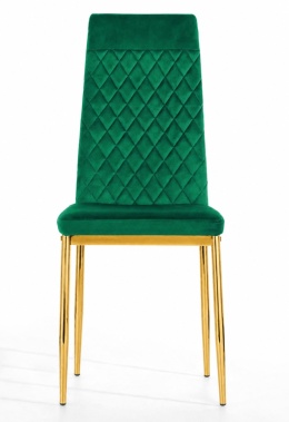 Krzesło tapicerowane VALVA CARO VELVET GREEN GOLD