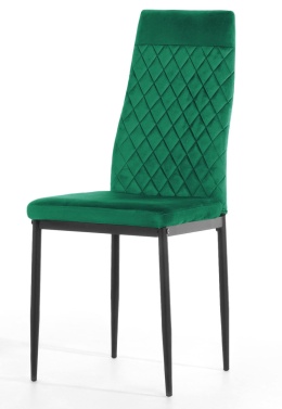 Krzesło tapicerowane VALVA CARO VELVET GREEN II GATUNEK