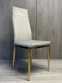 Krzesło tapicerowane VALVA CARO VELVET GREY GOLD