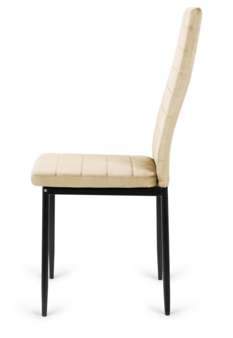 Krzesło tapicerowane VALVA LINE VELVET BEIGE OUTLET