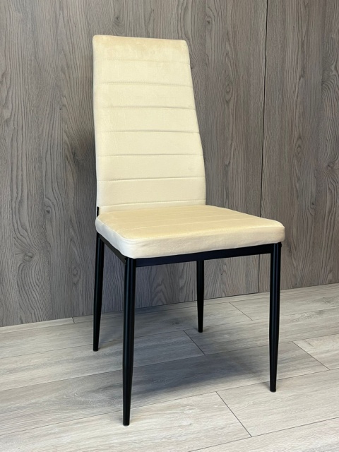 Krzesło tapicerowane VALVA LINE VELVET BEIGE OUTLET
