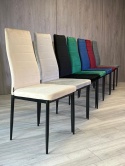 Krzesło tapicerowane VALVA LINE VELVET BEIGE OUTLET
