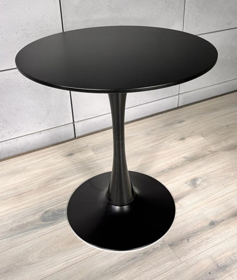 Stół okrągły VICTORY BLACK 70 cm SMOKE SLIM II GATUNEK